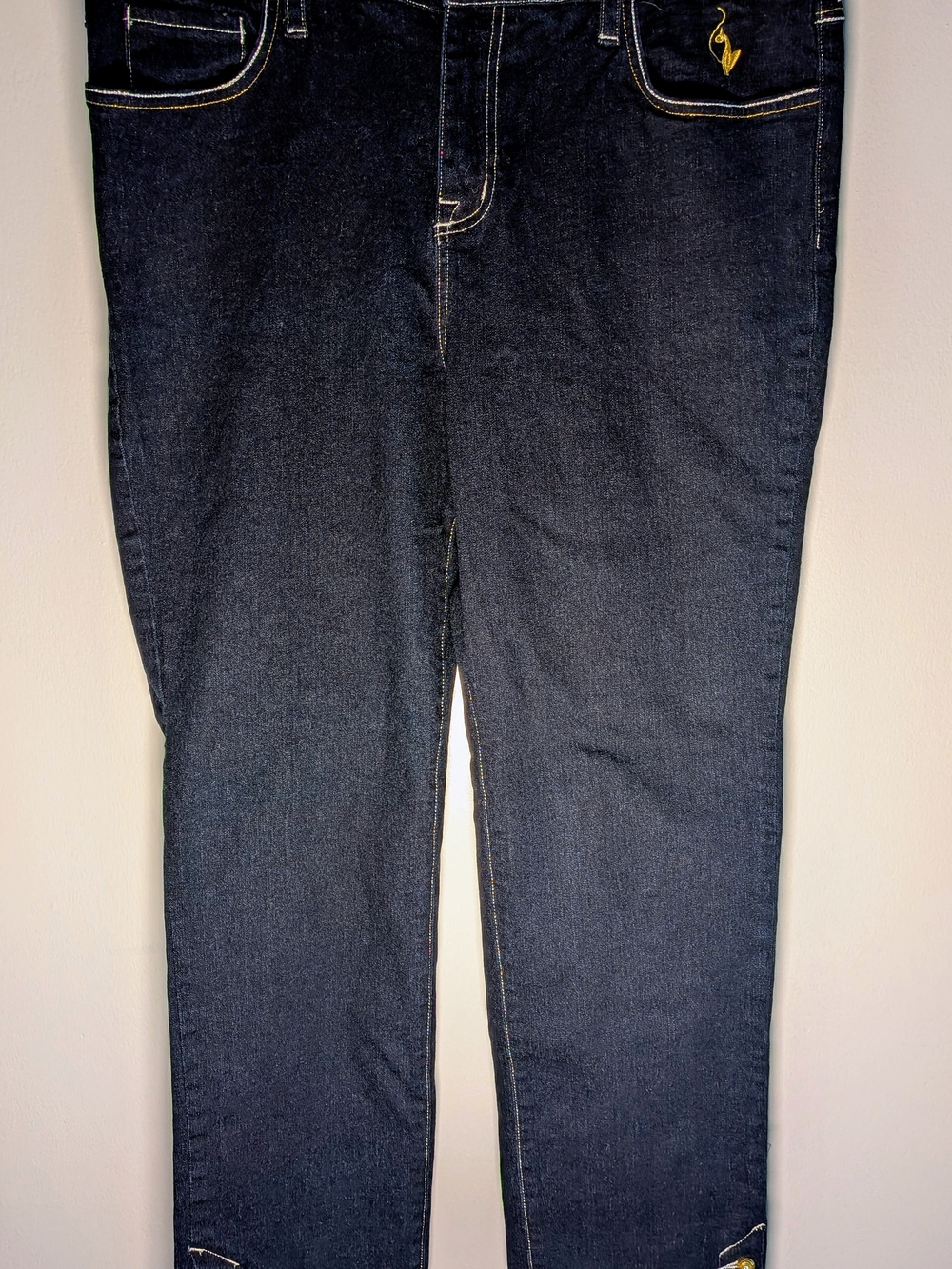 VTG Baby Phat Dark Wash Denim Straight Ankle Jeans Y2K SZ 16 RN 111185 Waist 36